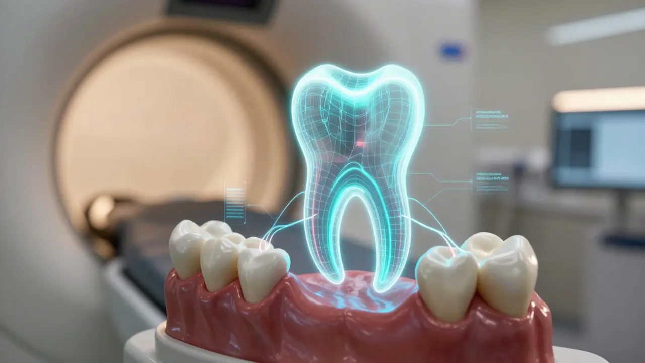 3D vizualizace složitých kořenových kanálů stoličky při endodontické diagnostice