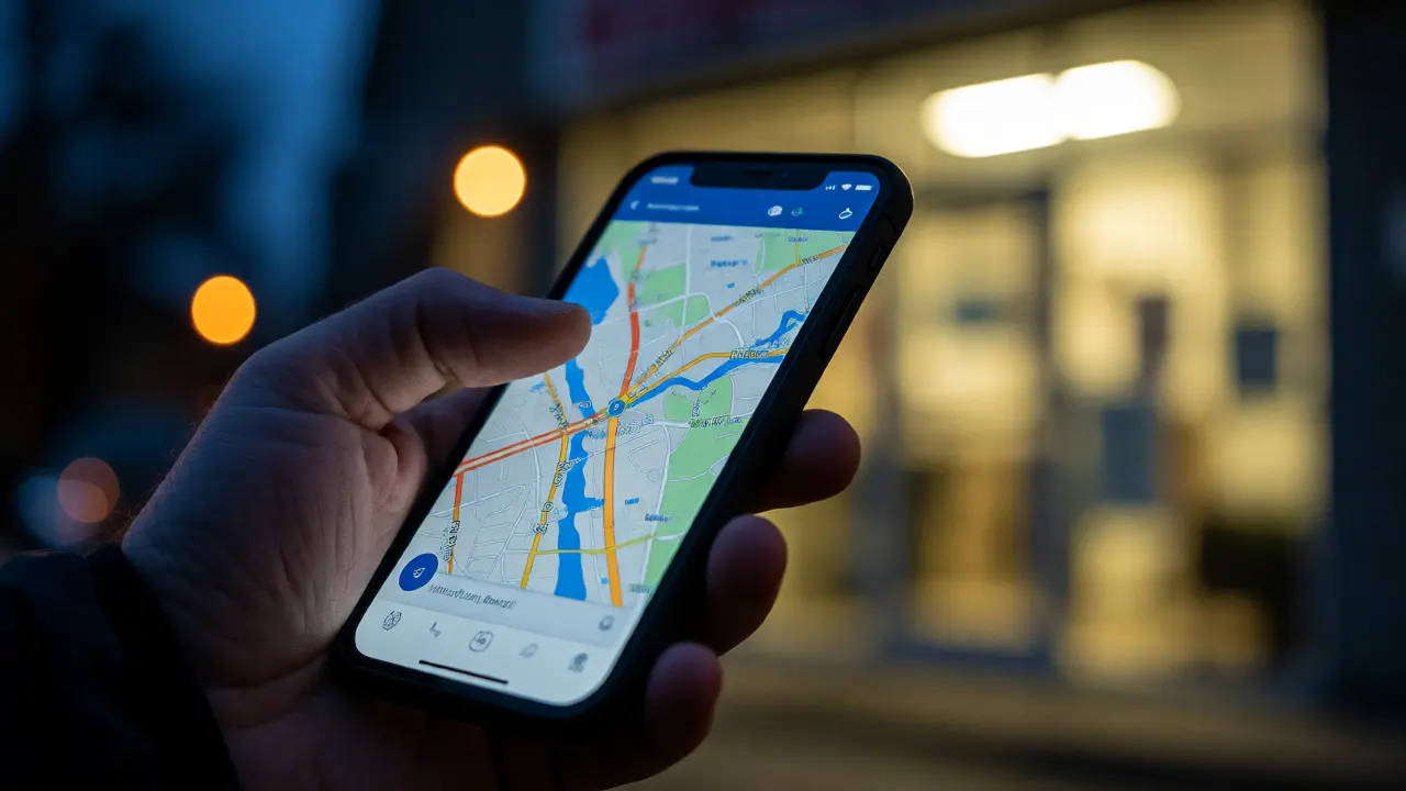 Pacient hledá zubní pohotovost na mobilu v noci